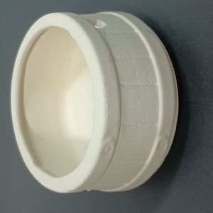 3/$15 VTG Ceramic Bisque Pottery Planter Barrel Keg Unpainted Not Fired